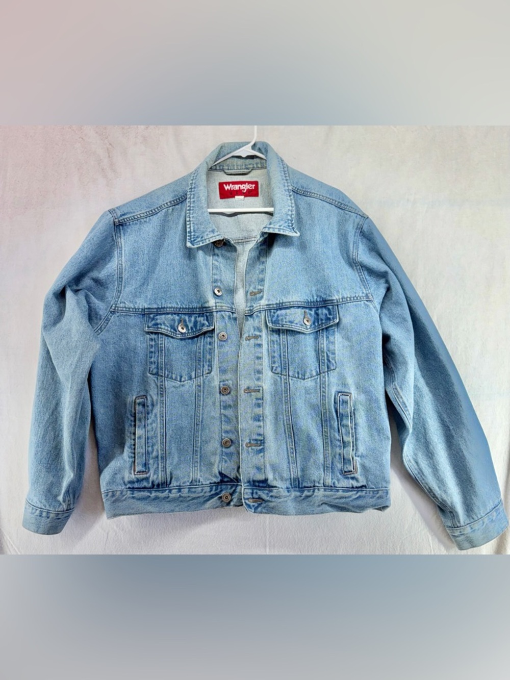Vintage Wrangler Hero Denim Jeans Jacket Mens 2XL Blue Workwear Rugged Ranchwear